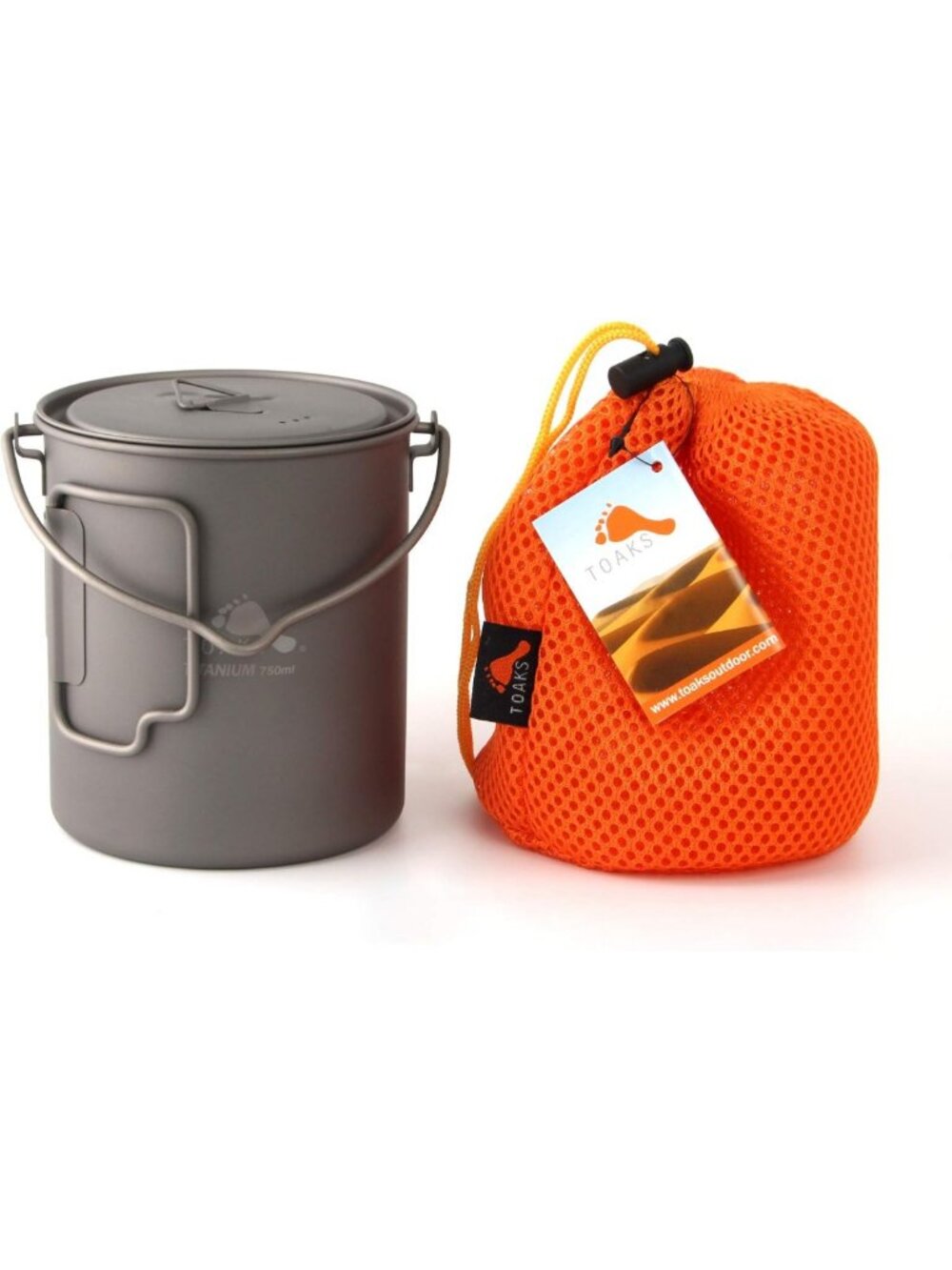 Ultralight Titanium 750ml Pot with Bail Handle for Camping & Backpacking